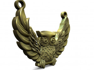 Owl pendant 5 3D Print Model