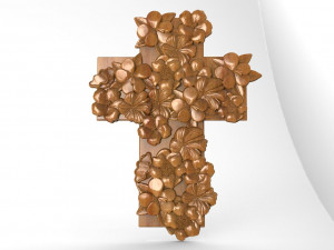 Cross and flowers CNC 3D 打印模型