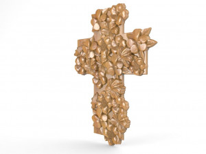 Cross and flowers CNC 3D 打印模型