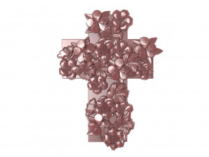 Cross and flowers CNC 3D 打印模型