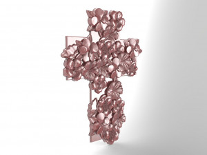 Cross and flowers CNC 3D 打印模型