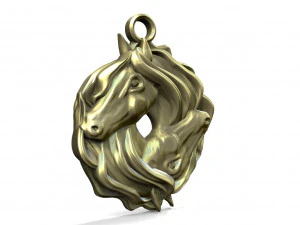 Pingente de cavalos Modelo de Impressão 3D