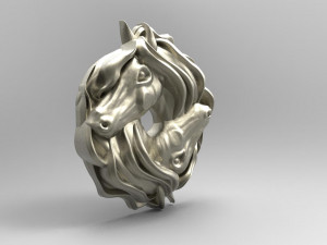 Horses pendant Modèles 3D en vedette