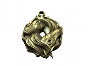 Horses pendant Modèles 3D en vedette