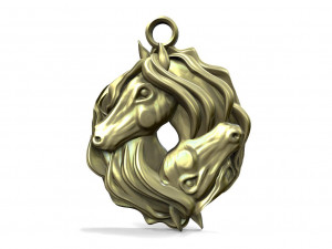 Horses pendant Modèles 3D en vedette