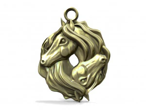 Horses pendant 3D Print Model