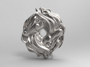 Horses pendant Modèles 3D en vedette