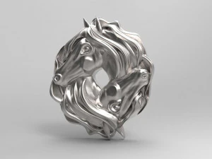 Horses pendant 3D Print Model