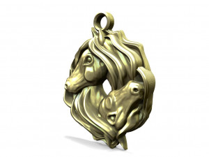Horses pendant Modèles 3D en vedette