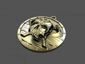 Viking skull pendant 3D Print Model