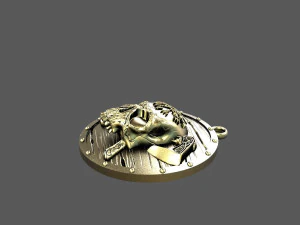 Viking skull pendant 3D Print Model