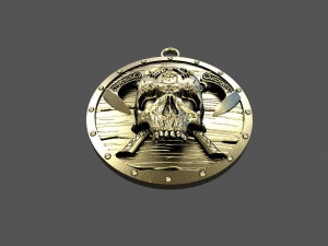 Viking skull pendant Modèles 3D en vedette