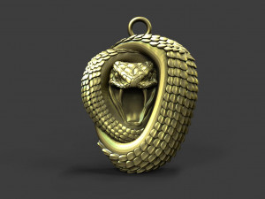 Snake pendant 3D Print Model