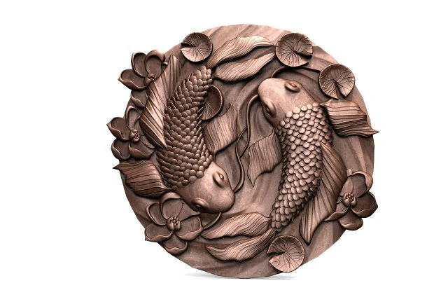Fishes CNC 3D Print Model .c4d .max .obj .3ds .fbx .stl .blend 