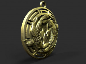 Fishes pendant 3D प्रिंट मॉडल