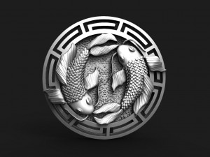 Fishes pendant 3D प्रिंट मॉडल