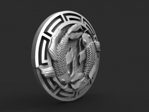 Fishes pendant 3D प्रिंट मॉडल