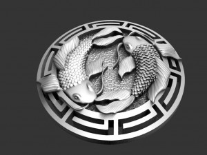 Fishes pendant 3D प्रिंट मॉडल