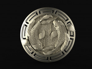 Fishes pendant 3D प्रिंट मॉडल