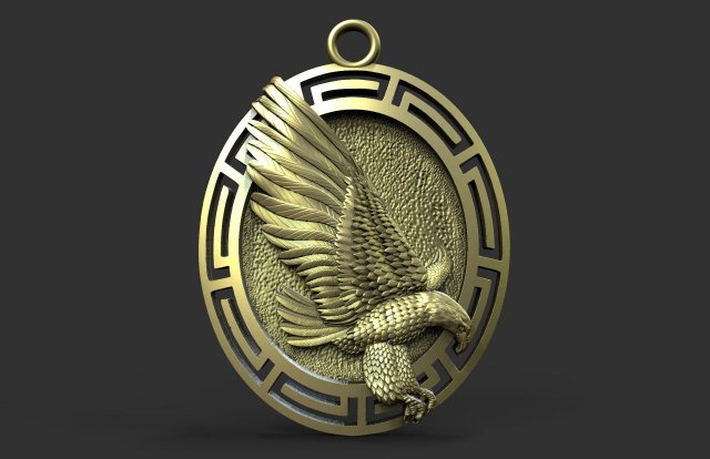 Eagle pendant Model Cetak 3D .c4d .max .obj .3ds .fbx .stl .blend