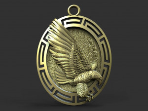 Eagle pendant 3D Print Model