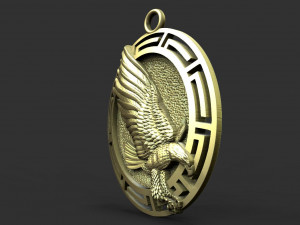 Eagle pendant Model Cetak 3D