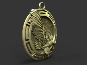 Eagle pendant Model Cetak 3D
