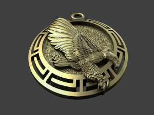 Eagle pendant Model Cetak 3D