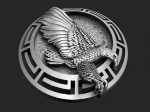 Eagle pendant Model Cetak 3D