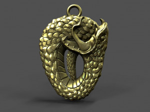 Snake pendant 3D Print Model