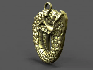 Snake pendant 3D Print Model