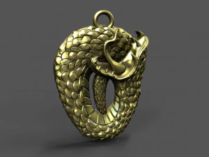 Snake pendant 3D Print Model
