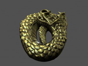 Snake pendant 3D Print Model