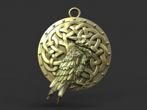 Crow pendant Modèles 3D en vedette