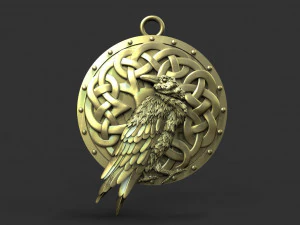 Pingente de corvo Modelo de Impressão 3D