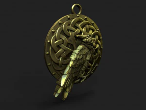 Crow pendant 3D Print Model