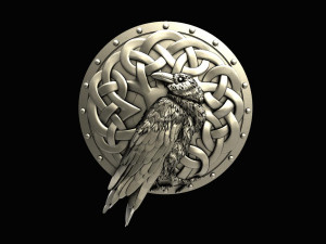 Crow pendant Model Cetak 3D