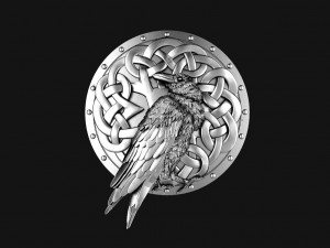 Crow pendant Model Cetak 3D