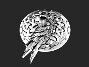 Crow pendant Model Cetak 3D