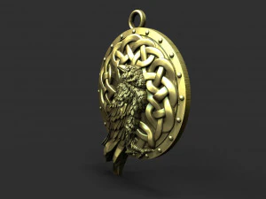 Crow pendant 3D Print Model