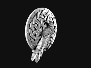 Crow pendant Model Cetak 3D