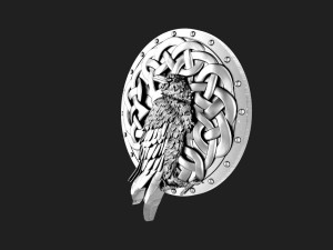 Crow pendant Model Cetak 3D