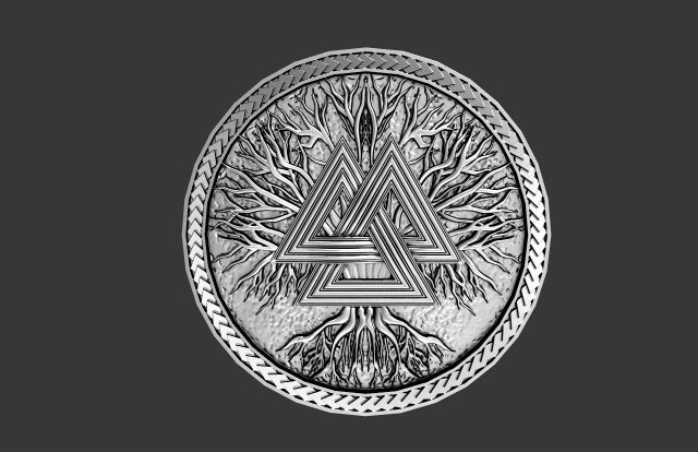 Valknut pendant Modelo de Impressão 3D .c4d .max .obj .3ds .fbx .stl .blend 