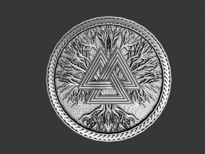 Кулон Валькнут 3D Принт Модель