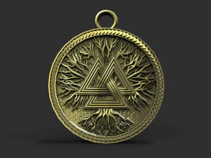 Valknut pendant 3D Print Model