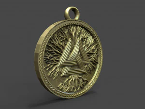 Valknut pendant 3D Print Model