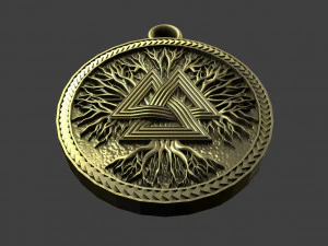 Valknut pendant 3D Print Model