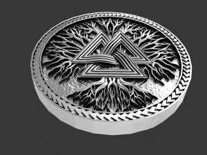Valknut pendant 3D Print Model