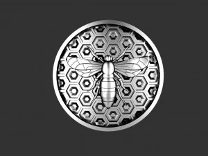 Honeycomb bee pendant 3D Print Model