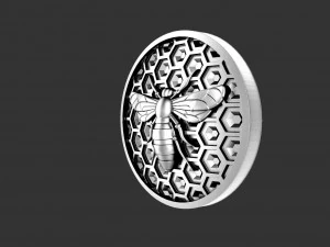 Honeycomb bee pendant 3D Print Model